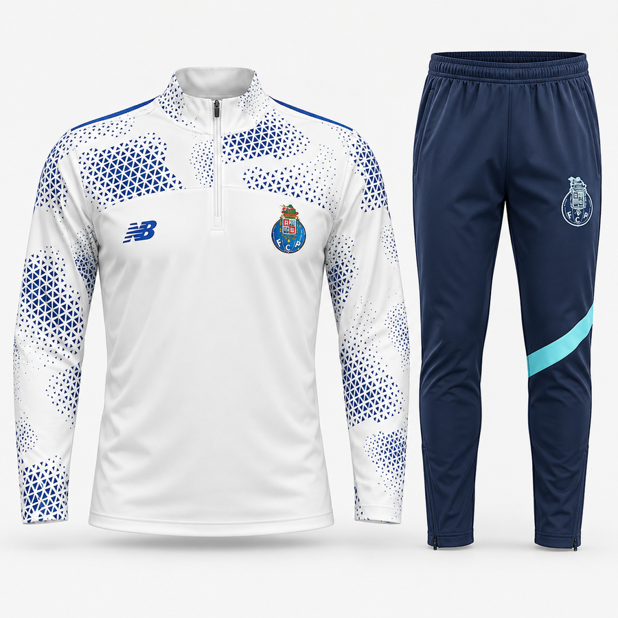 Fato de Treino azul e branco 2026/27 Meio fecho