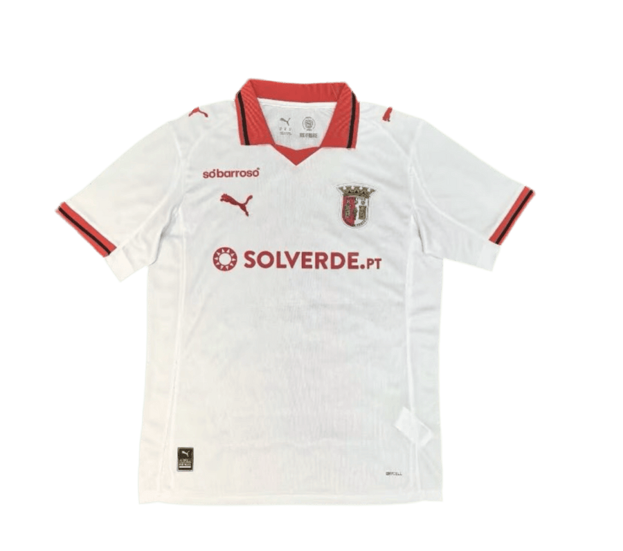 Camisola Braga branca alternativa 2025/26
