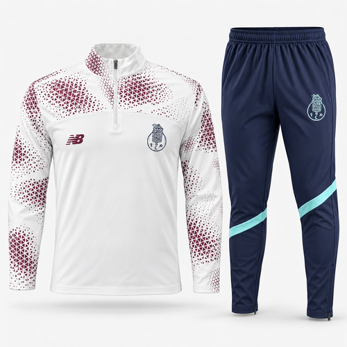 Fato de Treino branco e azul 2026/27 Meio fecho