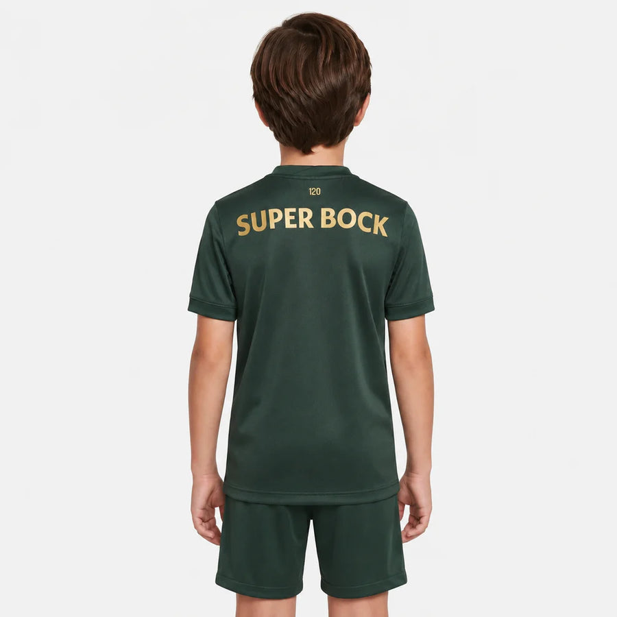 Conjunto infantil Sporting comemorativa 120 anos verde 2026/27