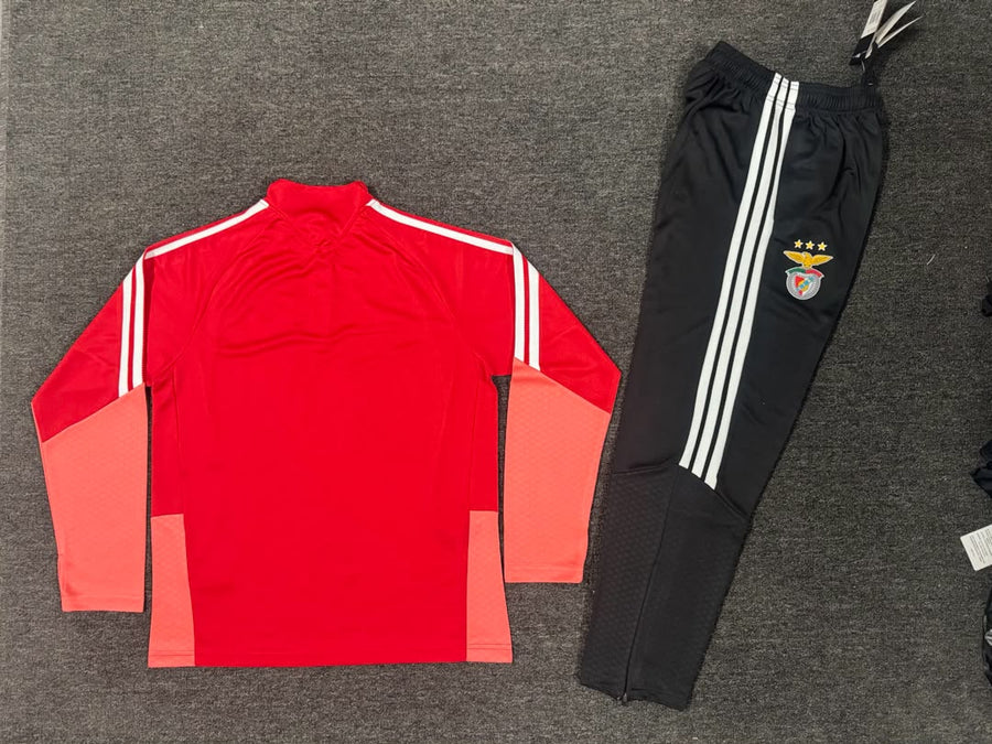 Fato de Treino vermelho e preto 2026/27 Meio fecho