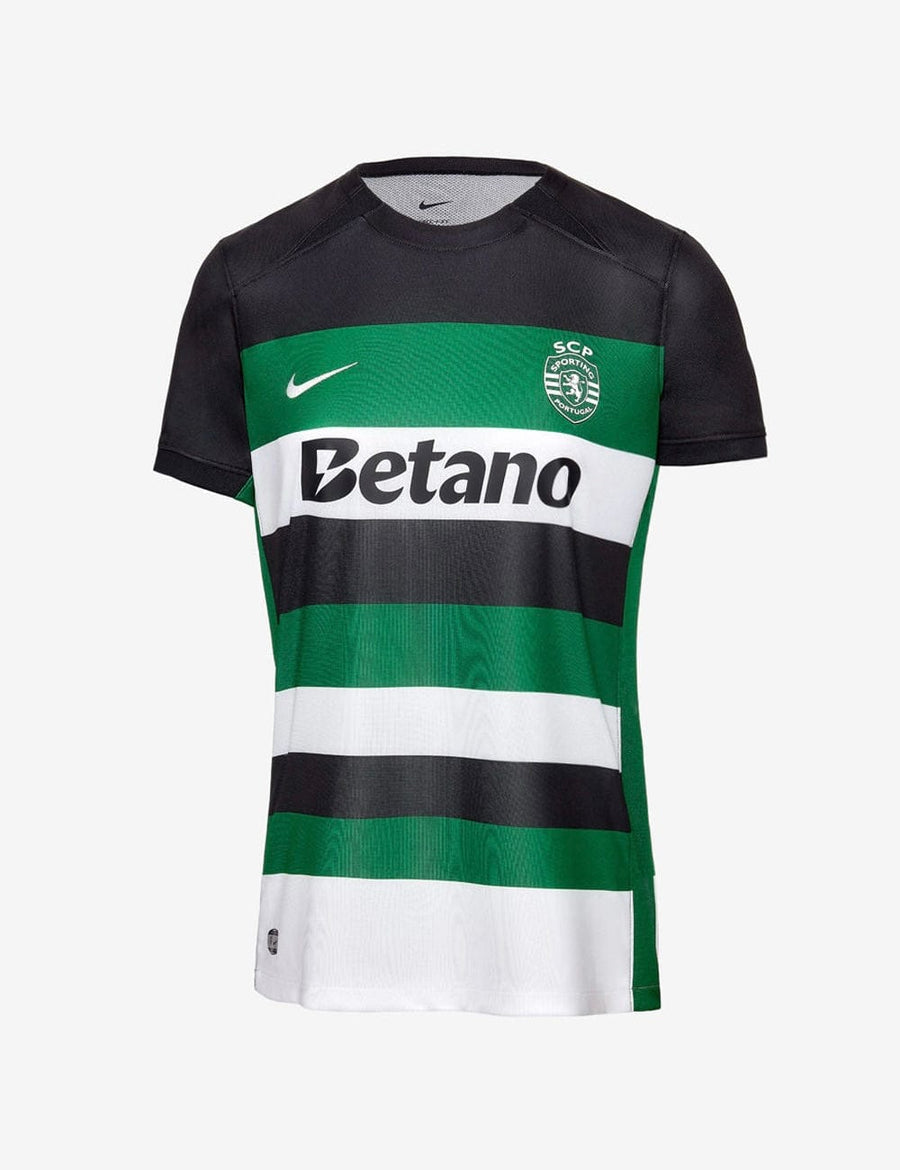 Camisola FEMININA principal verde/branca/preta 2024/25