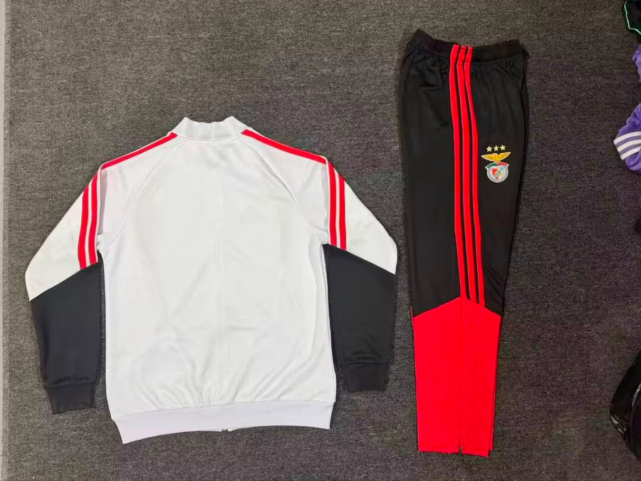 Fato de Treino branco, vermelho e preto 2026/27 fecho completo