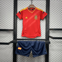 Conjunto Infantil Retrô Espanha Home 2012