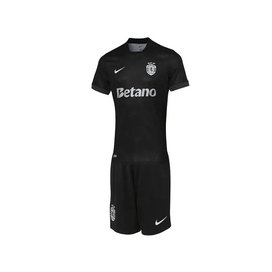 Conjunto infantil AWAY preto 2025/26
