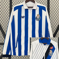 Casaco dupla face azul e branco 2025/26 fecho completo