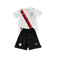 Conjunto Infantil Manchester City away 2025/26 branco