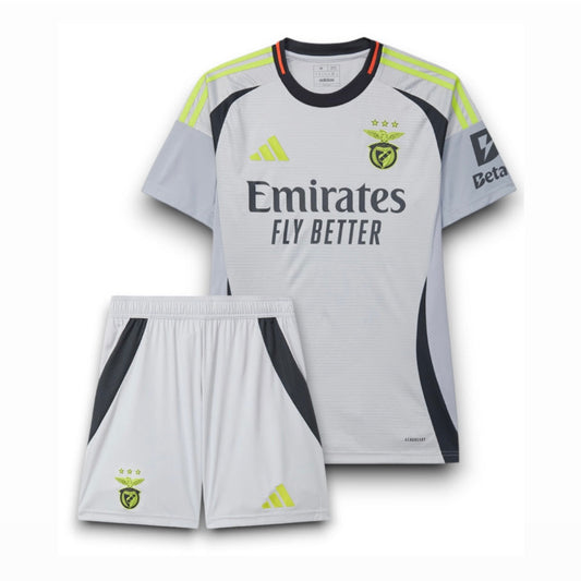 Conjunto infantil terceiro equipamento 2024/25 cinza