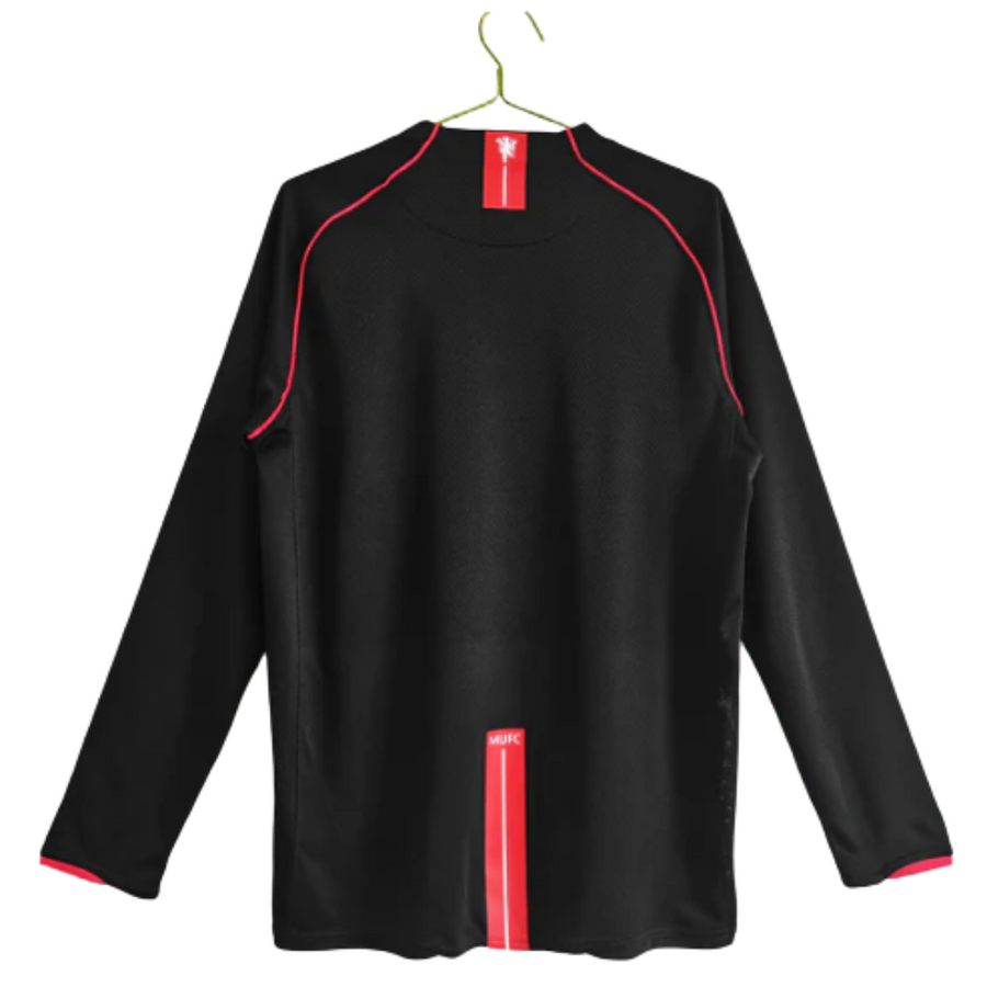 Camisola Man Utd 07/08 Retro - Manga Comprida Preta
