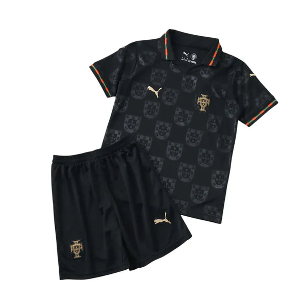 Conjunto infantil Seleção Portugal edição especial pantera negra EUSÉBIO preta 2025/26