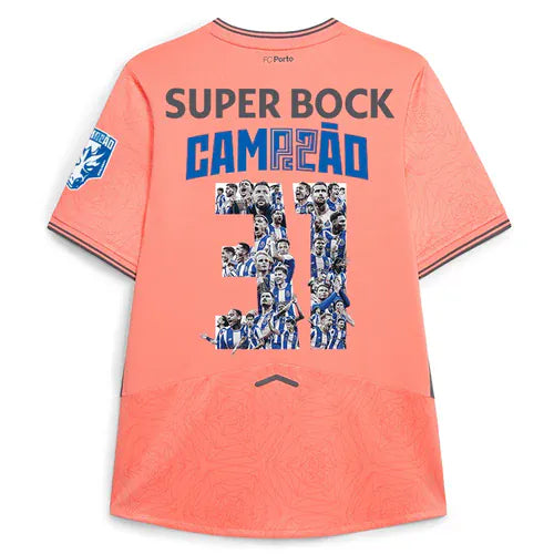 Camisola Porto CAMPEÕES 31 segundo equipamento rosa 2025/26