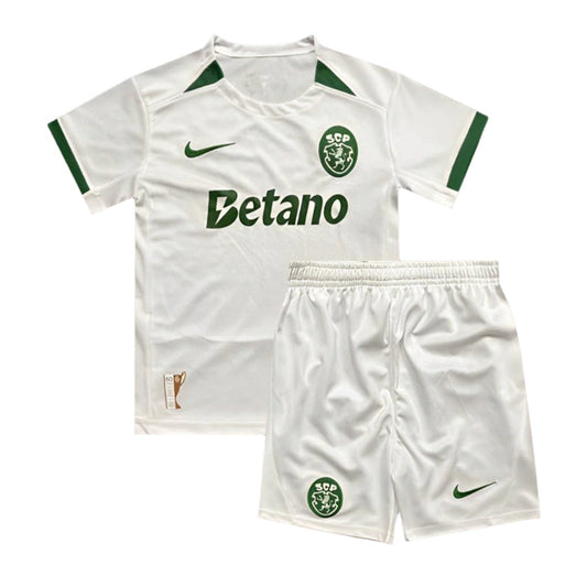 Conjunto infantil COM MEIAS alternativo 2024/25 - BRANCO