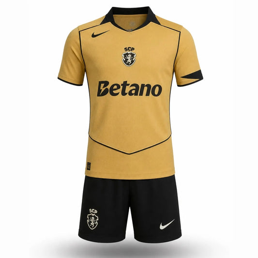 (Pre venda 11-22 dias) Conjunto infantil Sporting alternativo 120 anos 2026/27