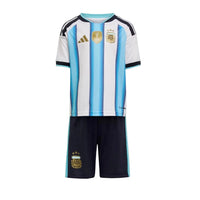 Conjunto infantil Seleção Argentina principal azul/branca MUNDIAL 2026