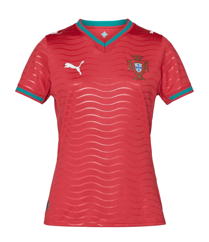 Camisola Feminina Seleção Portugal vermelha principal COPA DO MUNDO 2026