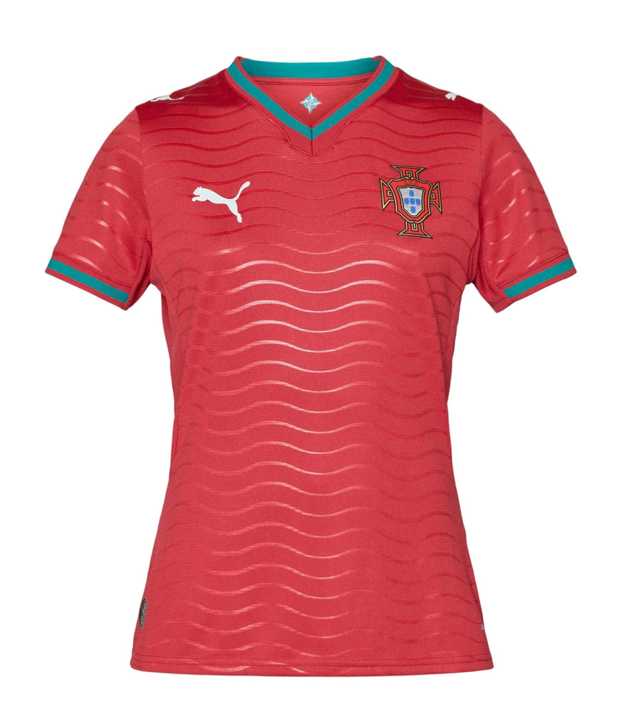 Camisola Feminina Seleção Portugal vermelha principal COPA DO MUNDO 2026