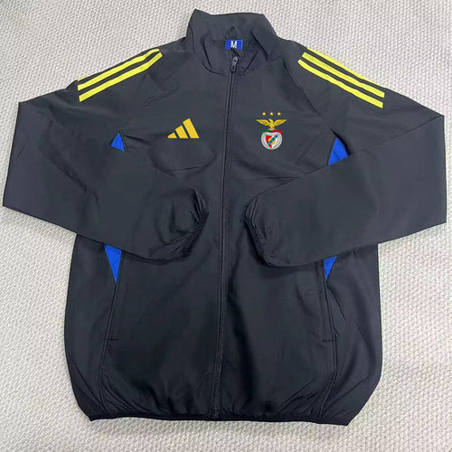 Casaco preto, amarelo e azul 2026/27 fecho completo