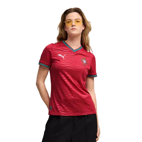 Camisola Feminina Seleção Portugal vermelha principal COPA DO MUNDO 2026