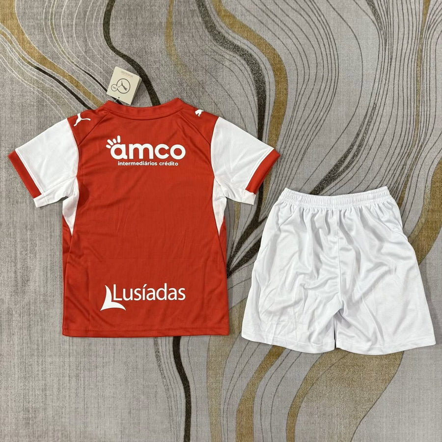 Conjunto infantil SC Braga principal vermelho 2026/27