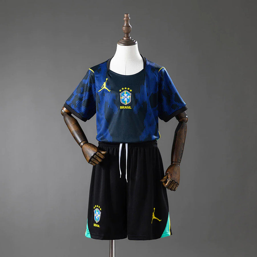 Conjunto Infantil Brasil alternativa Copa do mundo 2026 - azul