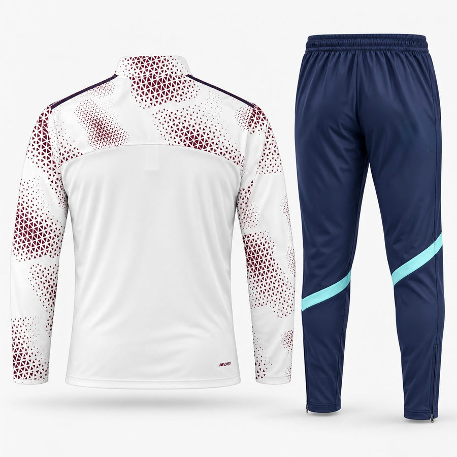 Fato de Treino branco e azul 2026/27 Meio fecho