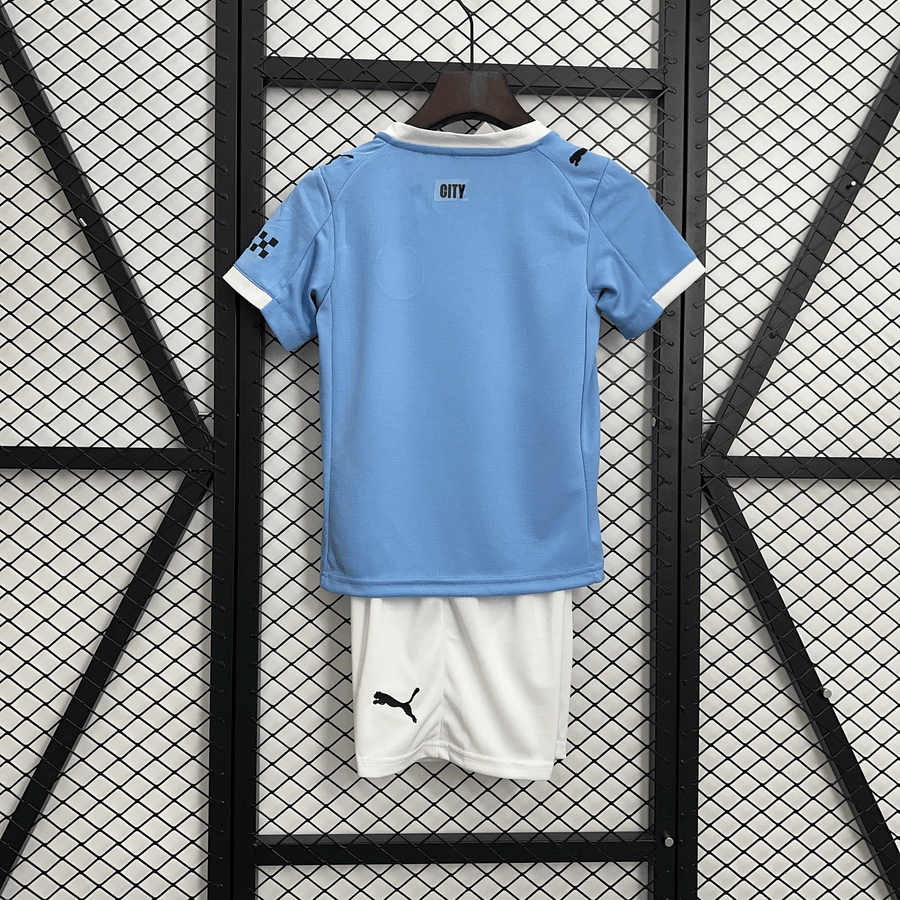 Conjunto Infantil Manchester City home 2025/26 azul
