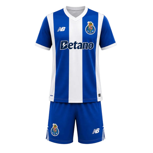 (Pre veda 11-22 dias) Conjunto infantil Porto principal azul e branco 2026/27