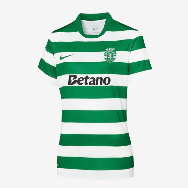 Camisola FEMININA principal 2025/26 verde e branca