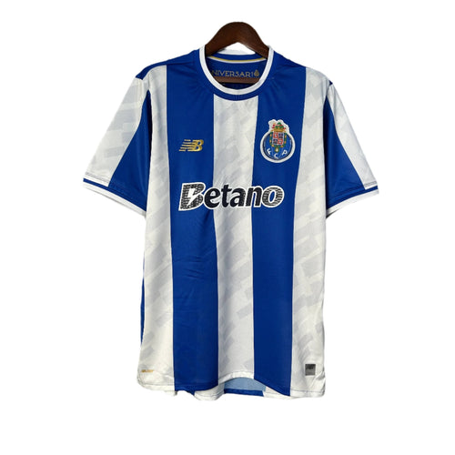 Camisola primeiro equipamento azul/branco 2025/26 Emblema bordado